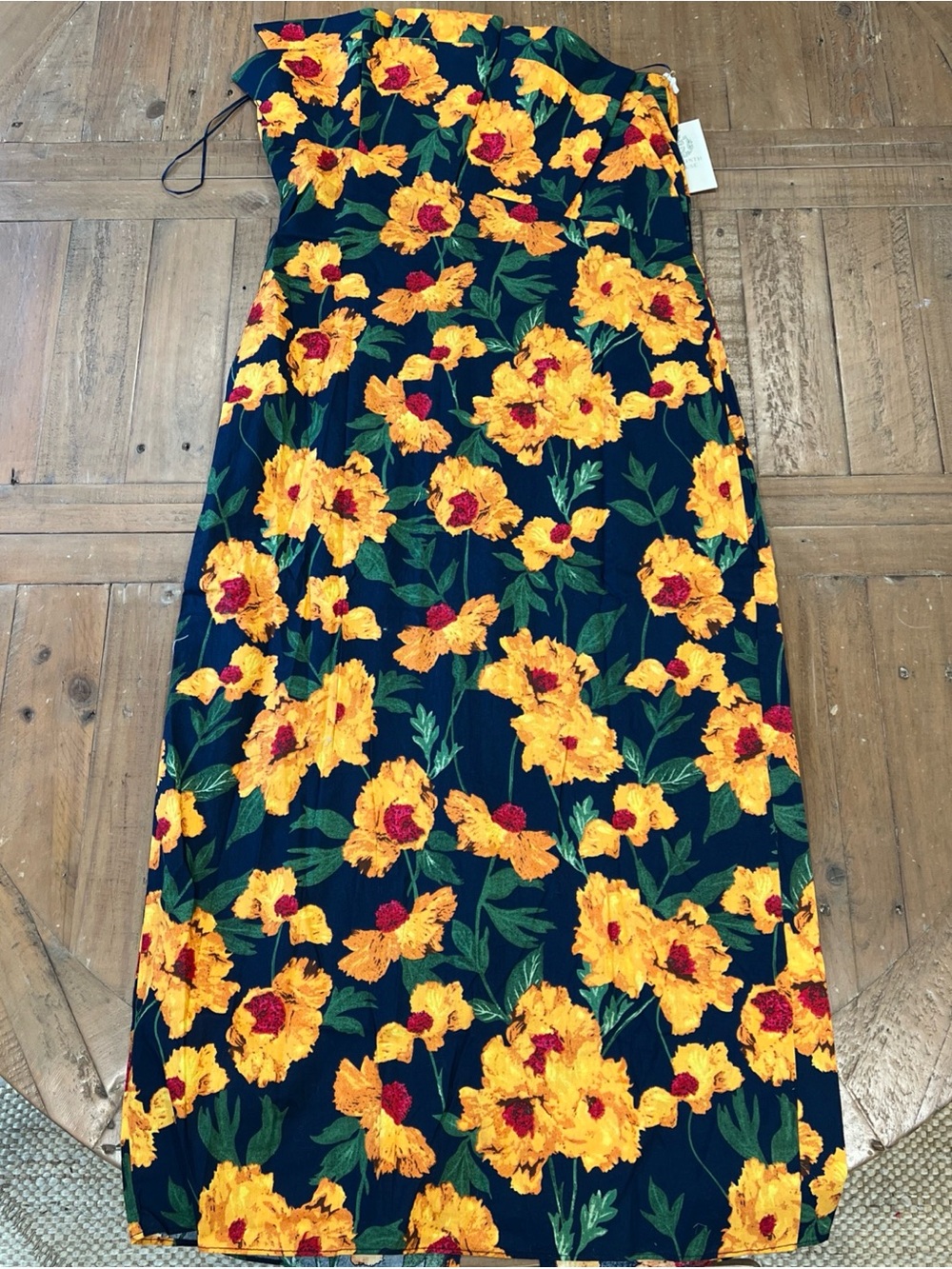 Tuckernuck Hyacinth House Navy Floral Ruffle Margot Maxi Dress Large Navy NWT - Picture 3 of 11